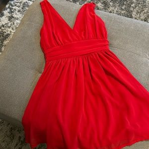 Charlotte Russe sleeveless, side zip, red dress,  size small